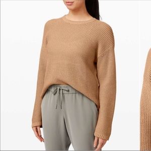 Lululemon Easy Embrace LS Sweater Beech Wood XS/S